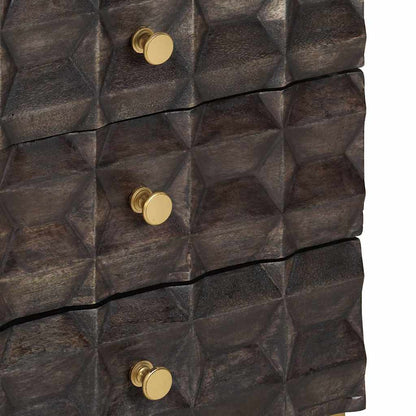 320813 vidaXL Bed Cabinet Black 40x30x50 cm Solid Mango Wood