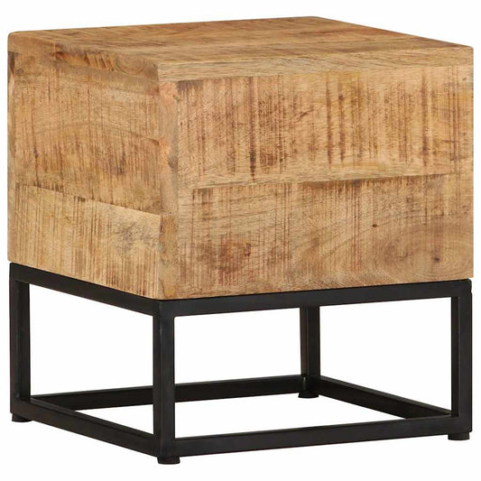 320814 vidaXL Side Table 30x30x33 cm Rough Mango Wood