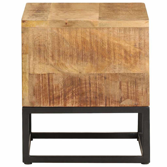320814 vidaXL Side Table 30x30x33 cm Rough Mango Wood