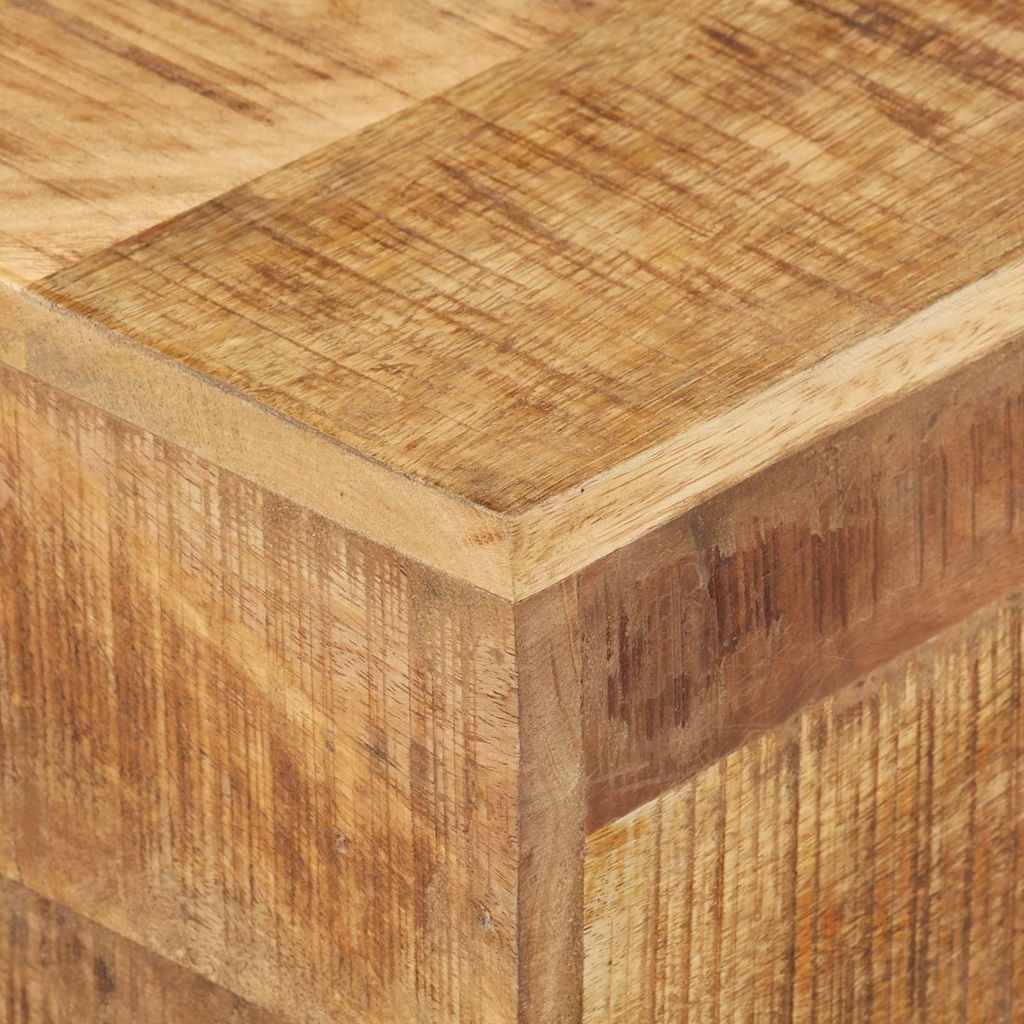 320814 vidaXL Side Table 30x30x33 cm Rough Mango Wood