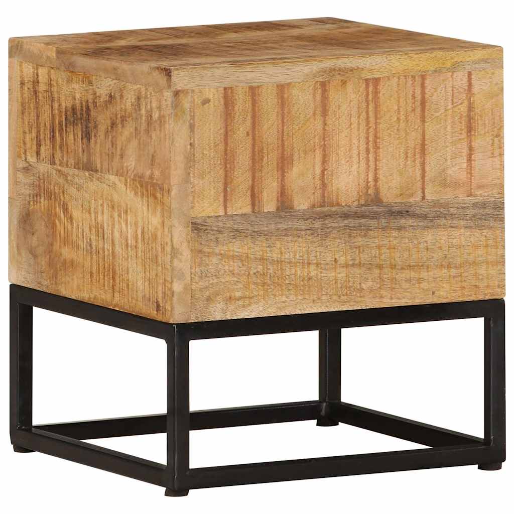 vidaXL Side Table 30x30x33 cm Rough Mango Wood