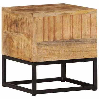 320814 vidaXL Side Table 30x30x33 cm Rough Mango Wood