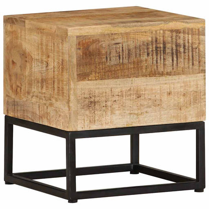 320814 vidaXL Side Table 30x30x33 cm Rough Mango Wood