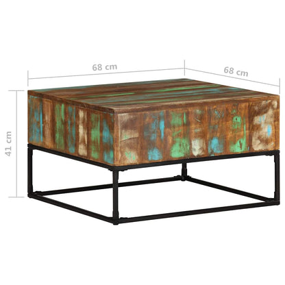 320819 vidaXL Coffee Table 68x68x41 cm Solid Reclaimed Wood