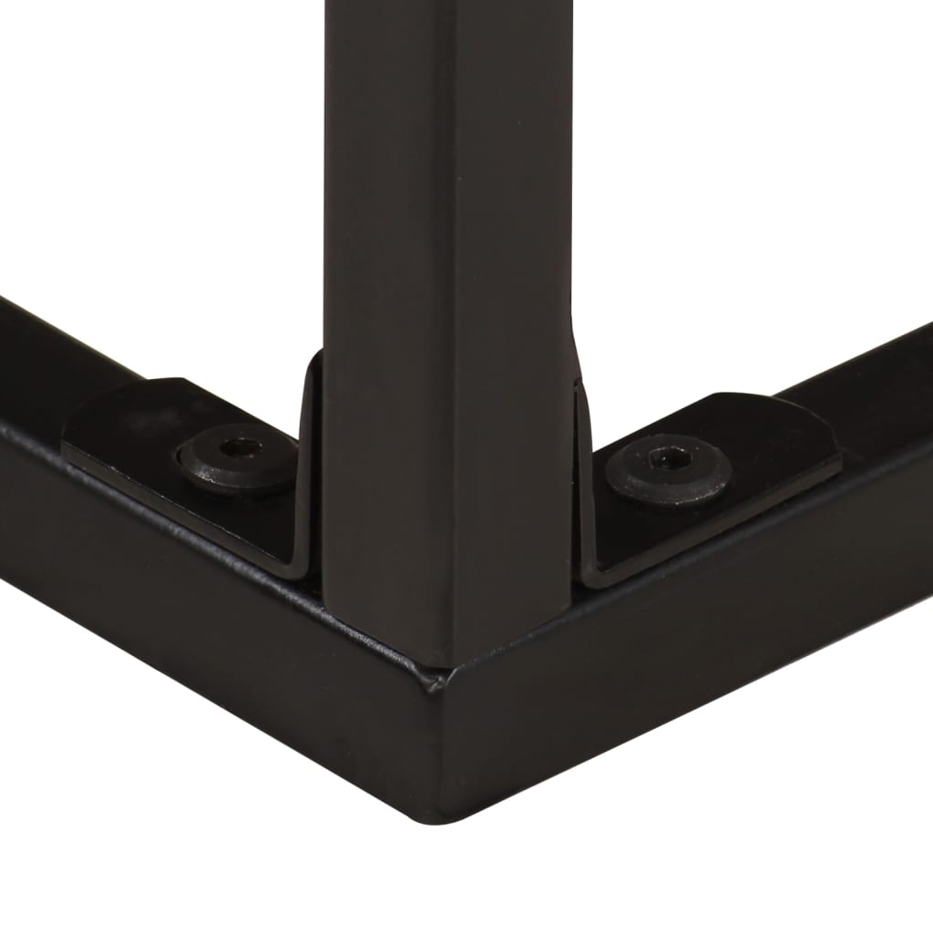 vidaXL Console Table | Brown | Solid Acacia Wood, Powder-Coated Iron | 120 cm