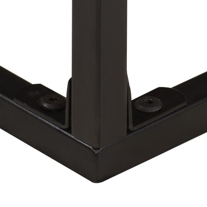 vidaXL Console Table | Brown | Solid Acacia Wood, Powder-Coated Iron | 120 cm
