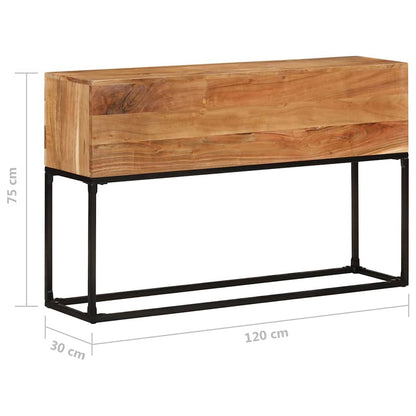 320821 vidaXL Console Table 120x30x75 cm Solid Acacia Wood
