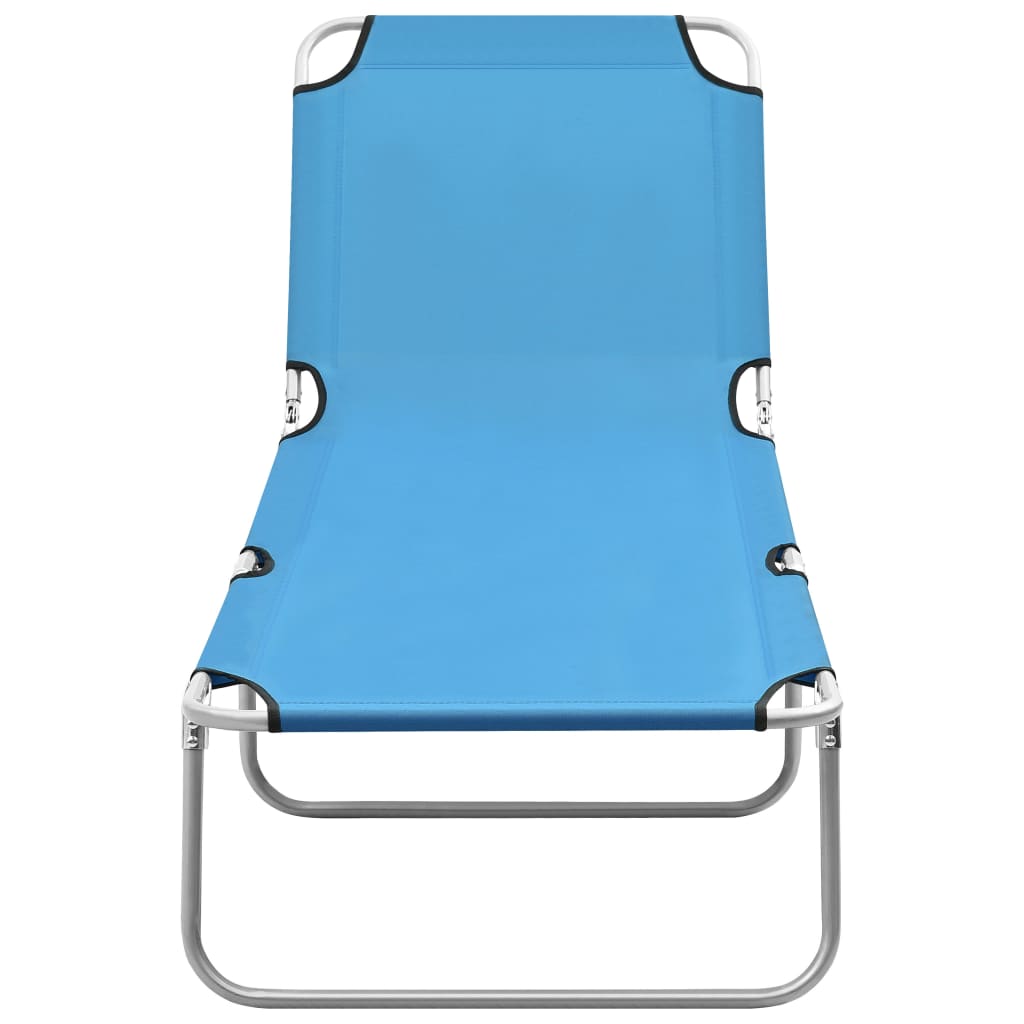 vidaXL Sun Lounger | Turquoise Blue | Oxford fabric, Powder-coated steel