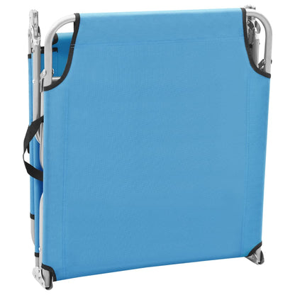 vidaXL Sun Lounger | Turquoise Blue | Oxford fabric, Powder-coated steel
