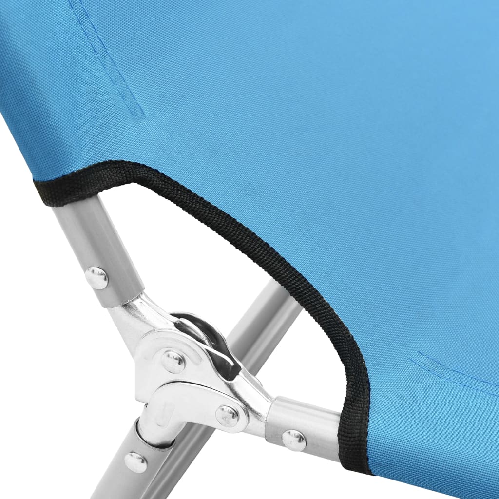 vidaXL Sun Lounger | Turquoise Blue | Oxford fabric, Powder-coated steel