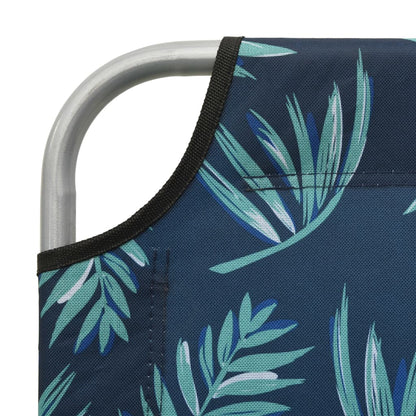 vidaXL Outdoor Sunbed | Leaf print | Steel frame | One size | Foldable