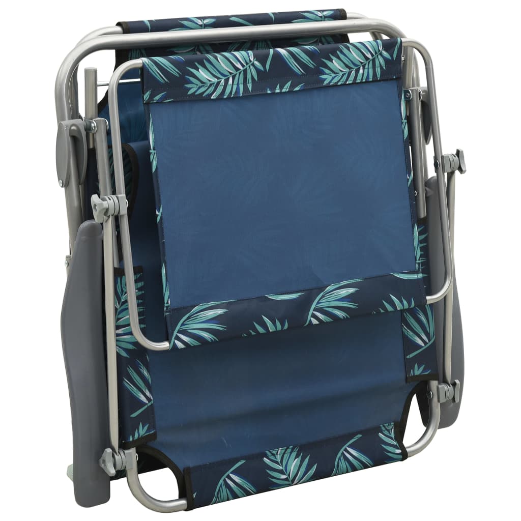 vidaXL Outdoor Sunbed | Leaf print | Steel frame | One size | Foldable