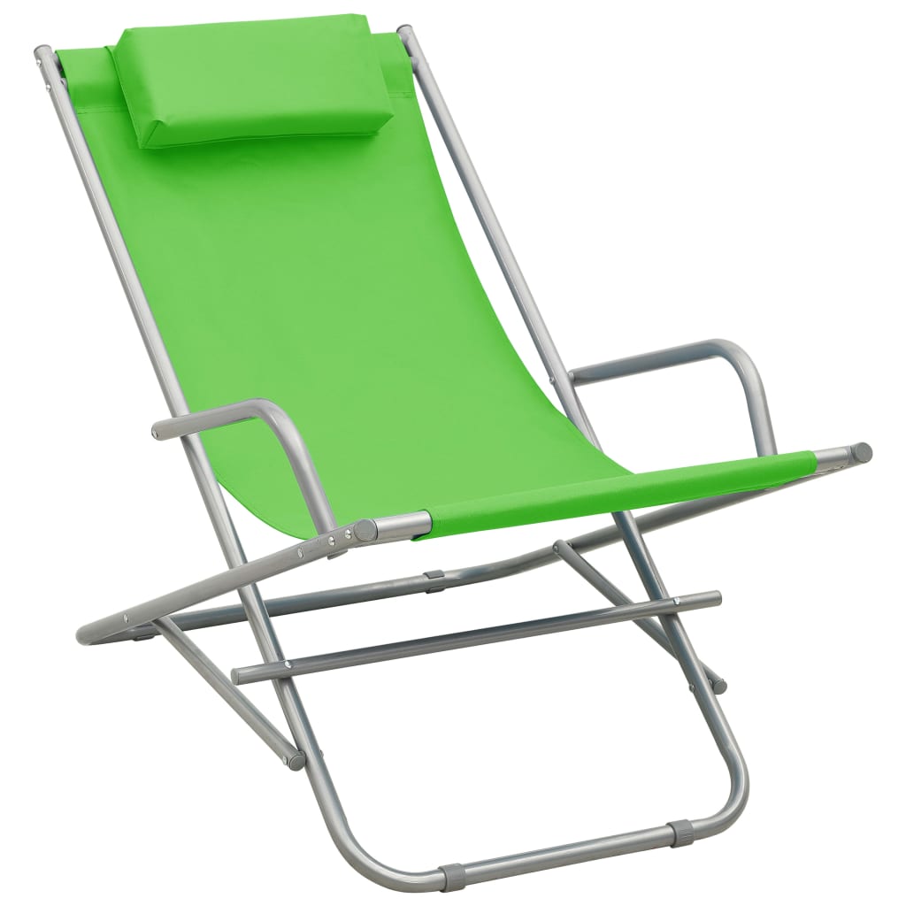 vidaXL Rocking Chair | Set of 2 | Green | Powder-coated steel, PVC | Standard