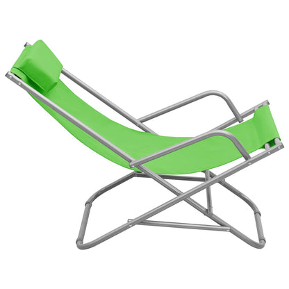 vidaXL Rocking Chair | Set of 2 | Green | Powder-coated steel, PVC | Standard