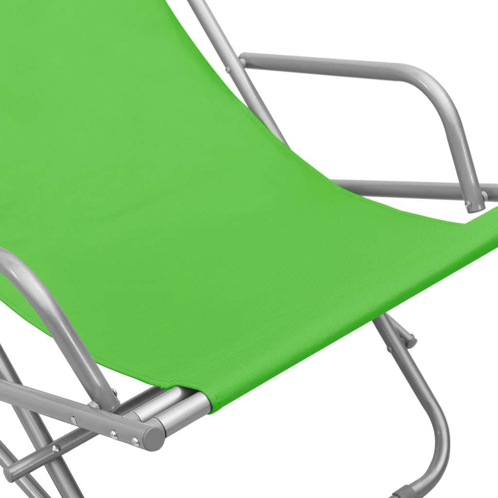 vidaXL Rocking Chair | Set of 2 | Green | Powder-coated steel, PVC | Standard