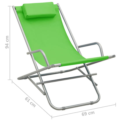 vidaXL Rocking Chair | Set of 2 | Green | Powder-coated steel, PVC | Standard