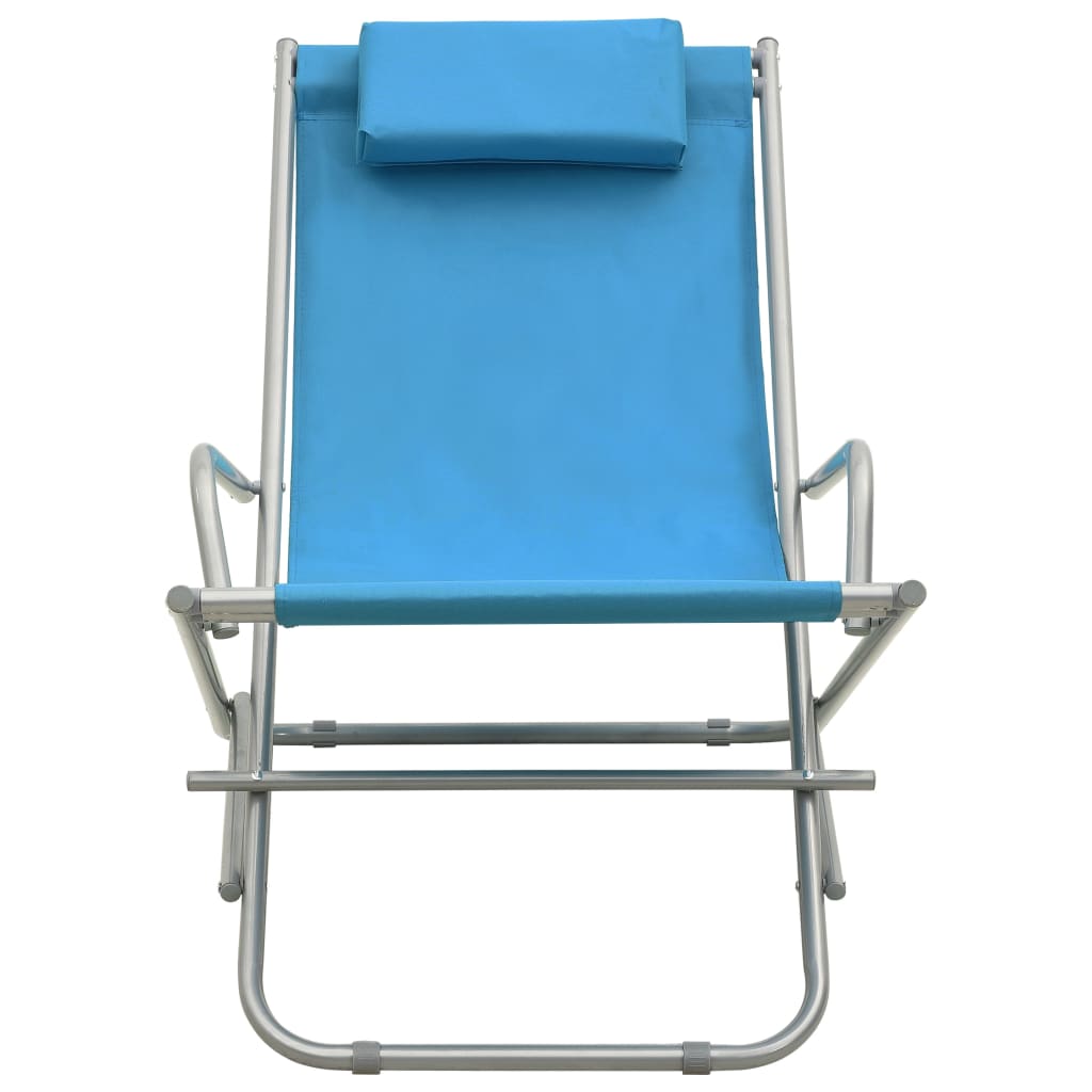 vidaXL Rocking Chair | Set of 2 | Steel Blue | Powder-coated steel, PVC