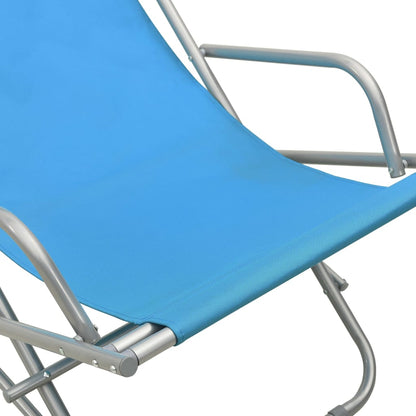 vidaXL Rocking Chair | Set of 2 | Steel Blue | Powder-coated steel, PVC