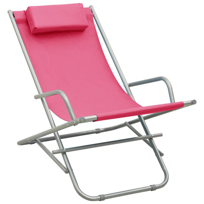 vidaXL Rocking Chair | Set of 2 | Pink | Powder-coated steel | Standard