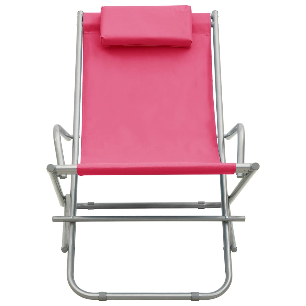 vidaXL Rocking Chair | Set of 2 | Pink | Powder-coated steel | Standard