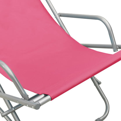vidaXL Rocking Chair | Set of 2 | Pink | Powder-coated steel | Standard