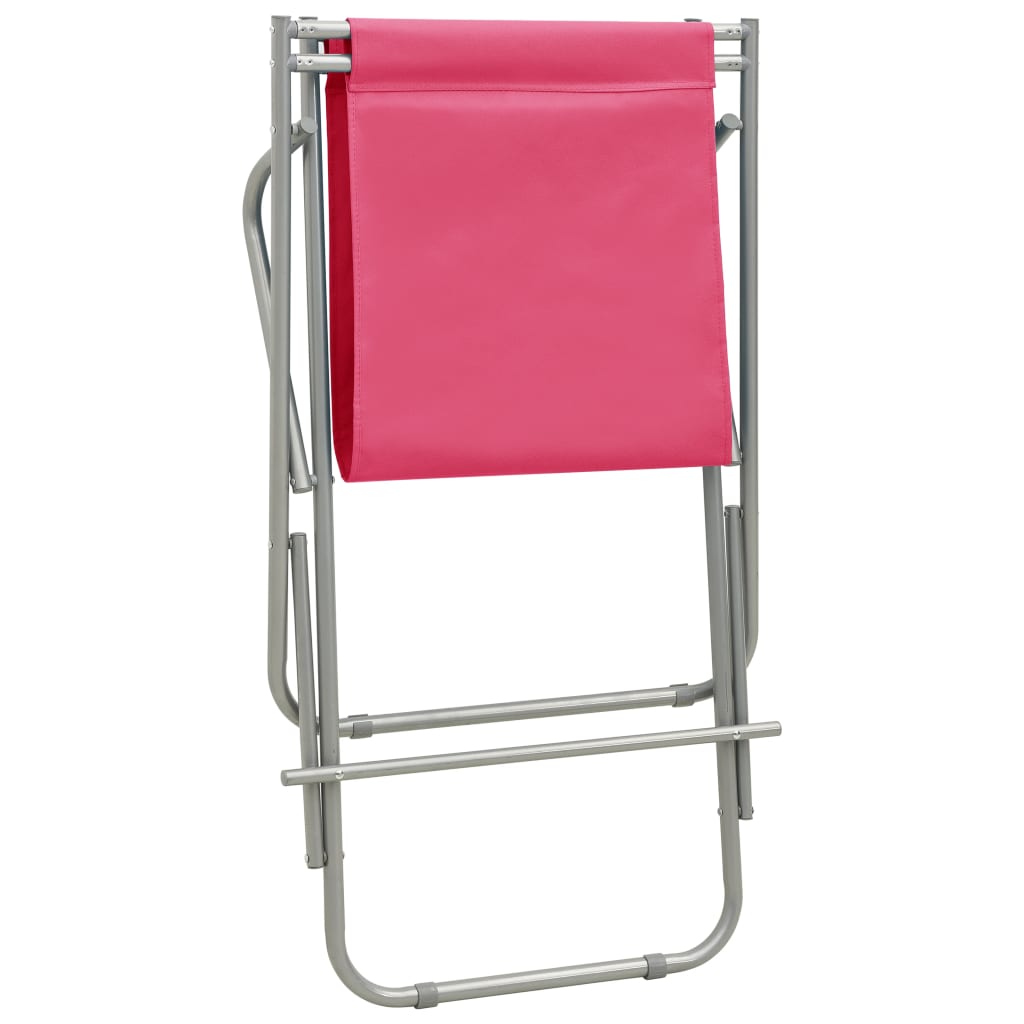 vidaXL Rocking Chair | Set of 2 | Pink | Powder-coated steel | Standard