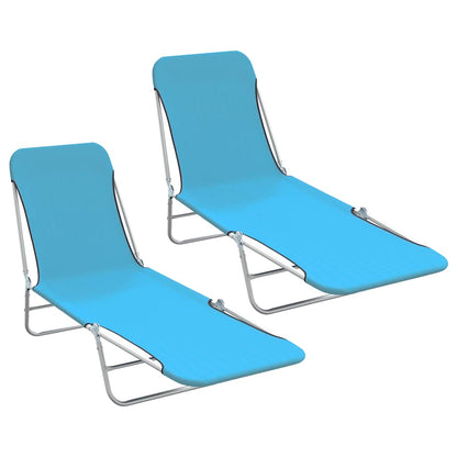 vidaXL Sunlounger | Set of 2 | Blue