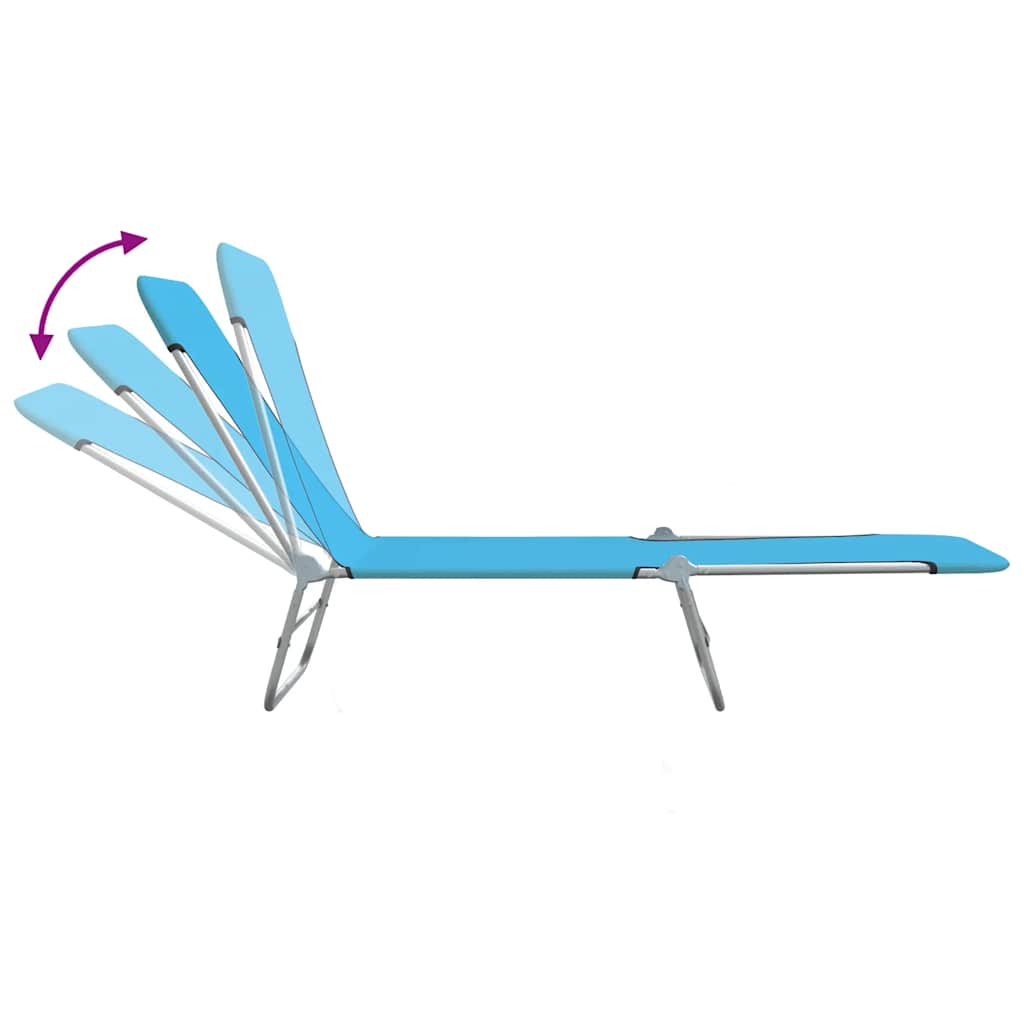 vidaXL Sunlounger | Set of 2 | Blue