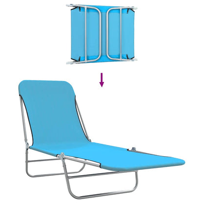 vidaXL Sunlounger | Set of 2 | Blue