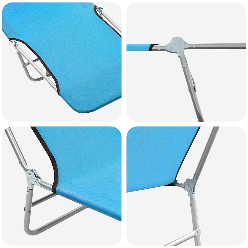 vidaXL Sunlounger | Set of 2 | Blue