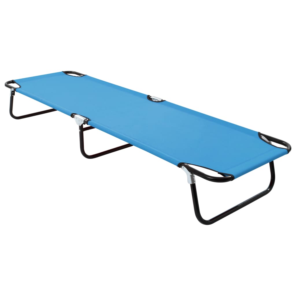 vidaXL Sun Lounger | Turquoise Blue | Powder-Coated Steel | Standard