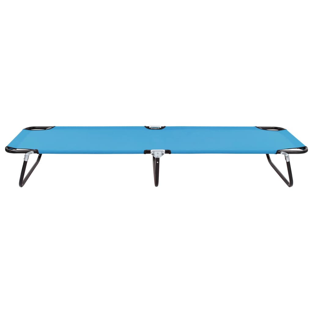 vidaXL Sun Lounger | Turquoise Blue | Powder-Coated Steel | Standard