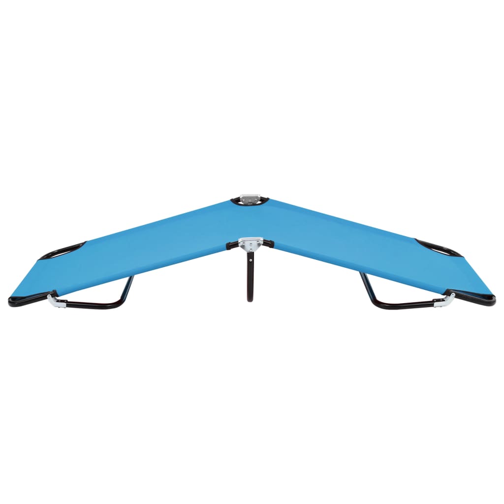 vidaXL Sun Lounger | Turquoise Blue | Powder-Coated Steel | Standard