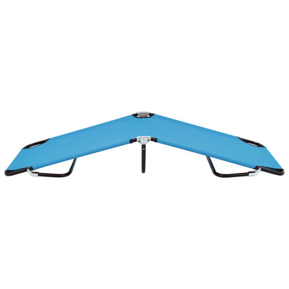 vidaXL Sun Lounger | Turquoise Blue | Powder-Coated Steel | Standard