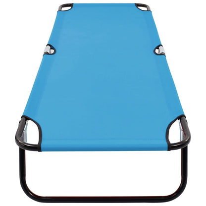 vidaXL Sun Lounger | Turquoise Blue | Powder-Coated Steel | Standard
