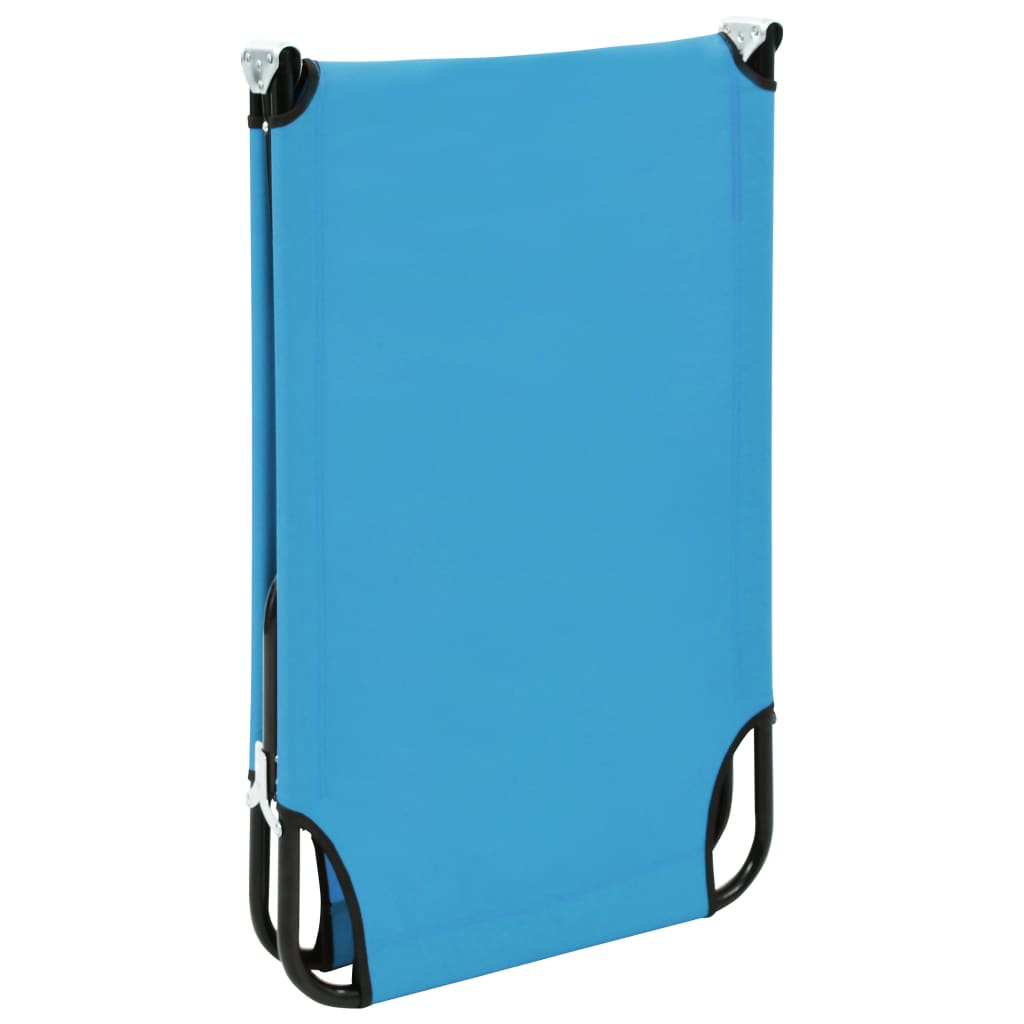 vidaXL Sun Lounger | Turquoise Blue | Powder-Coated Steel | Standard