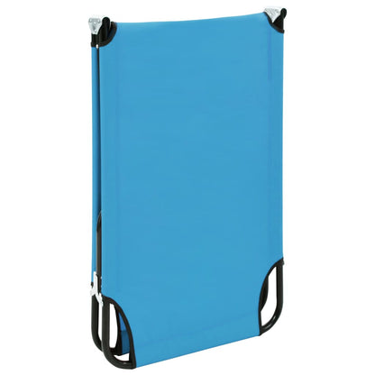 vidaXL Sun Lounger | Turquoise Blue | Powder-Coated Steel | Standard