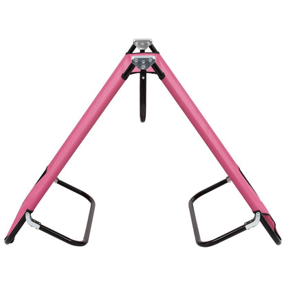 vidaXL Sun Lounger | Pink | Powder-coated steel | Large | Foldable