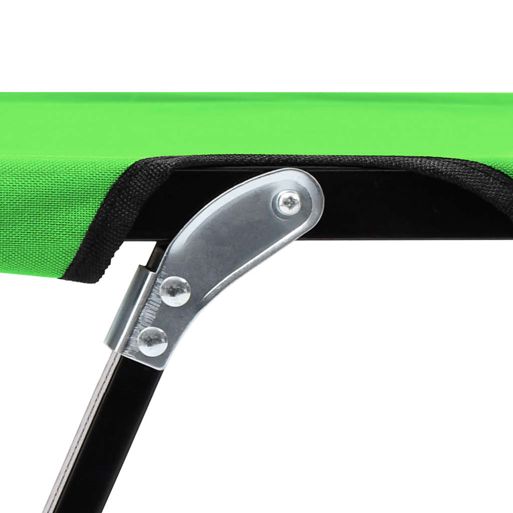 vidaXL Sun Lounger | Green | 600 D Polyester, Powder-coated Steel | Double