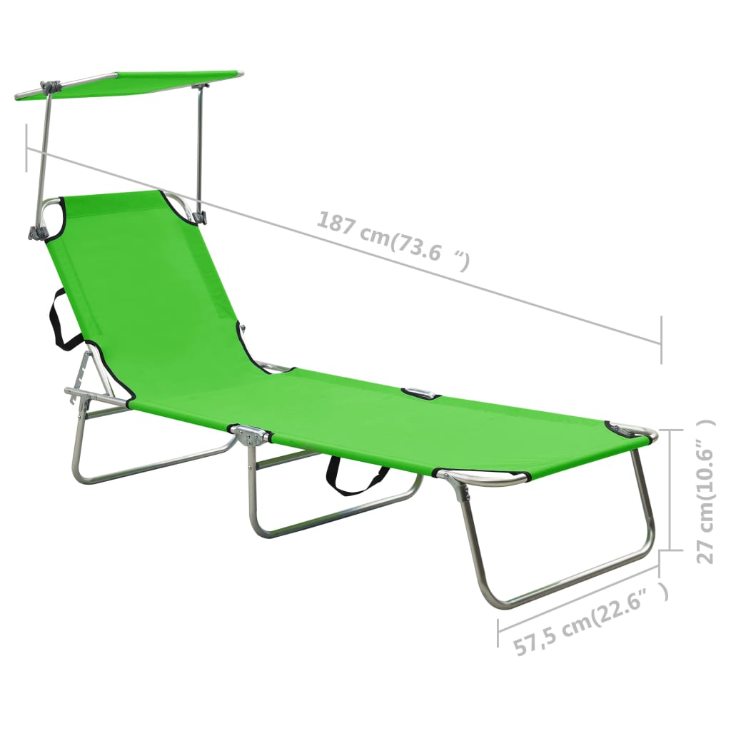 vidaXL Sun Lounger | Green