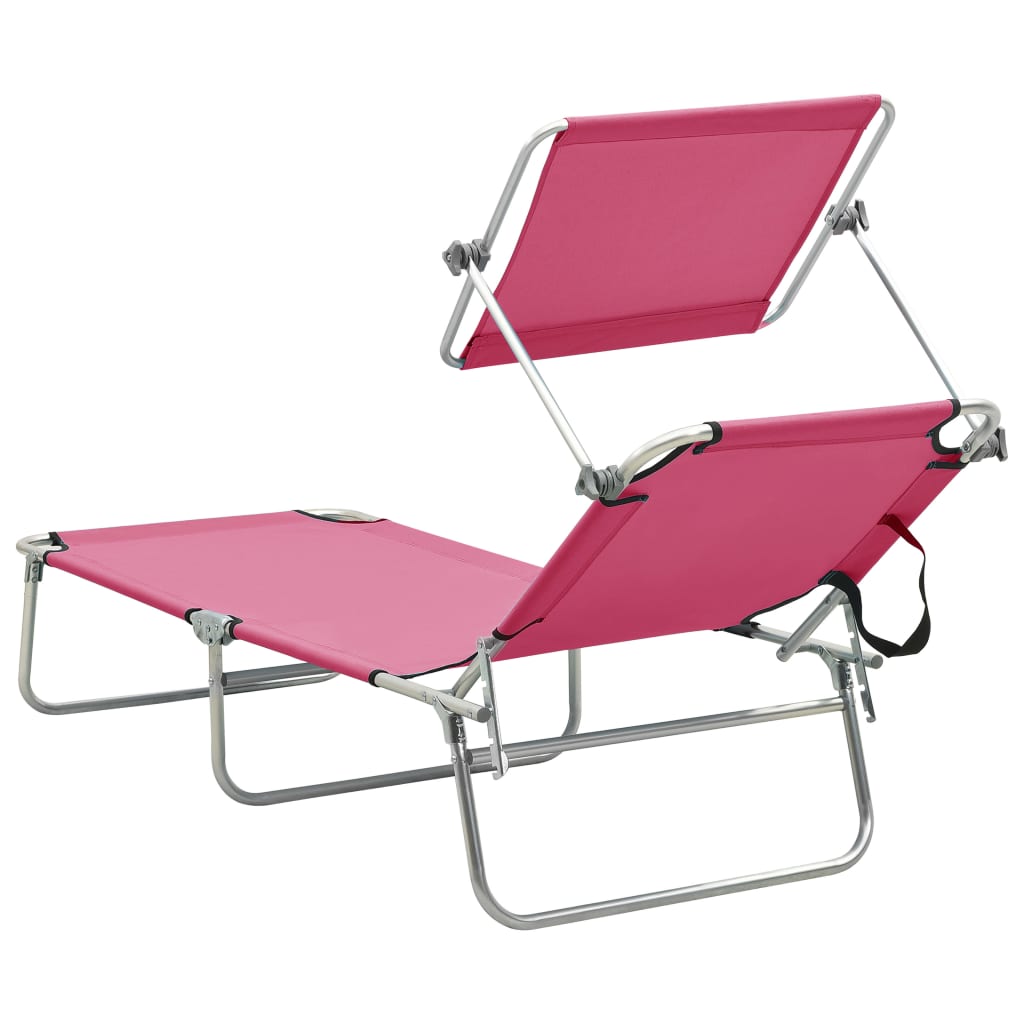vidaXL Sun Lounger | Pink