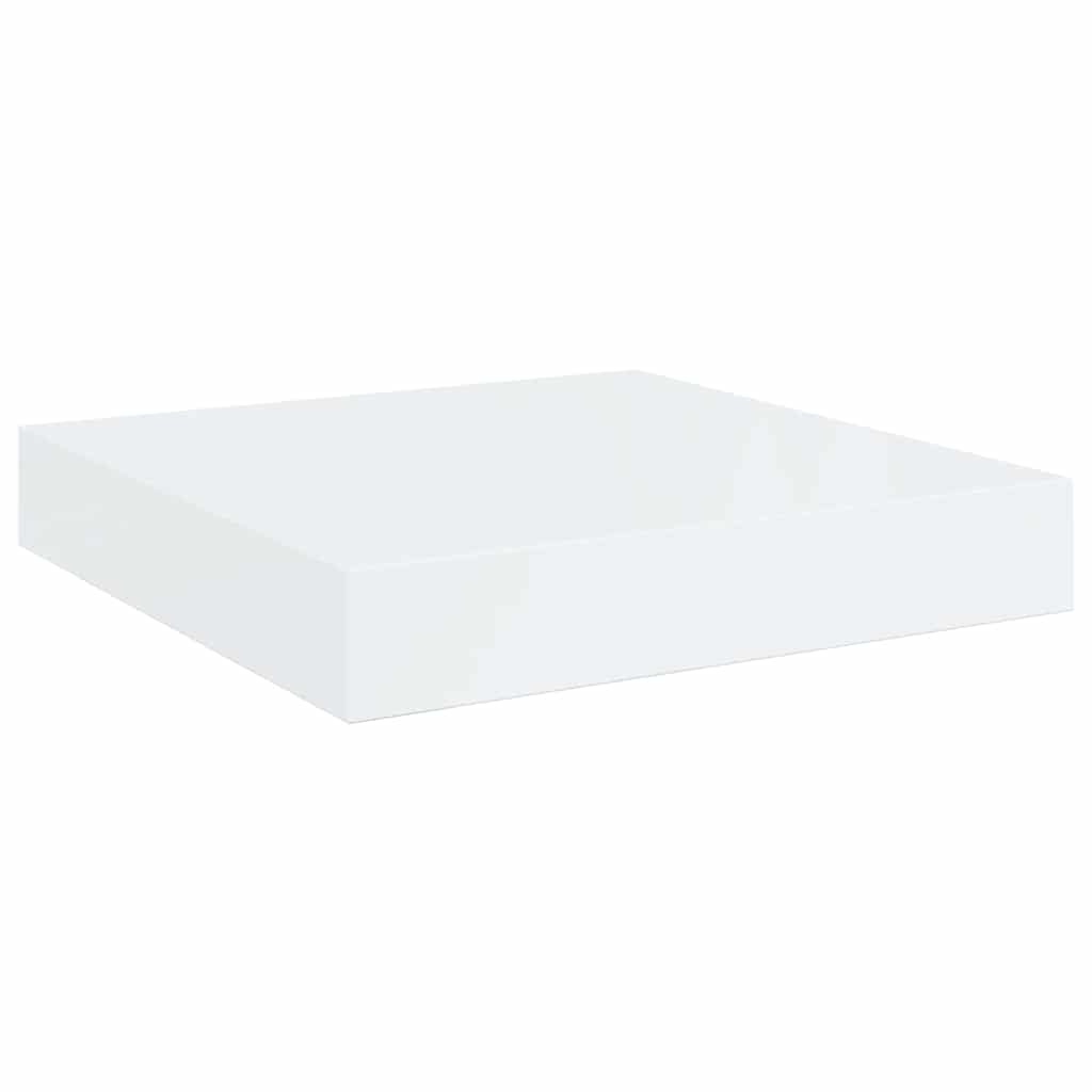 vidaXL Floating Wall Shelf High Gloss White 23x23,5x3,8 cm MDF