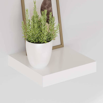 vidaXL Floating Wall Shelf High Gloss White 23x23,5x3,8 cm MDF