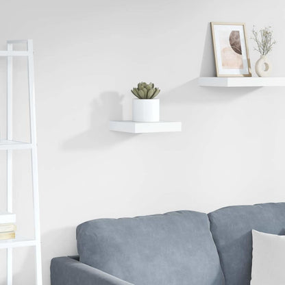 vidaXL Floating Wall Shelf High Gloss White 23x23,5x3,8 cm MDF