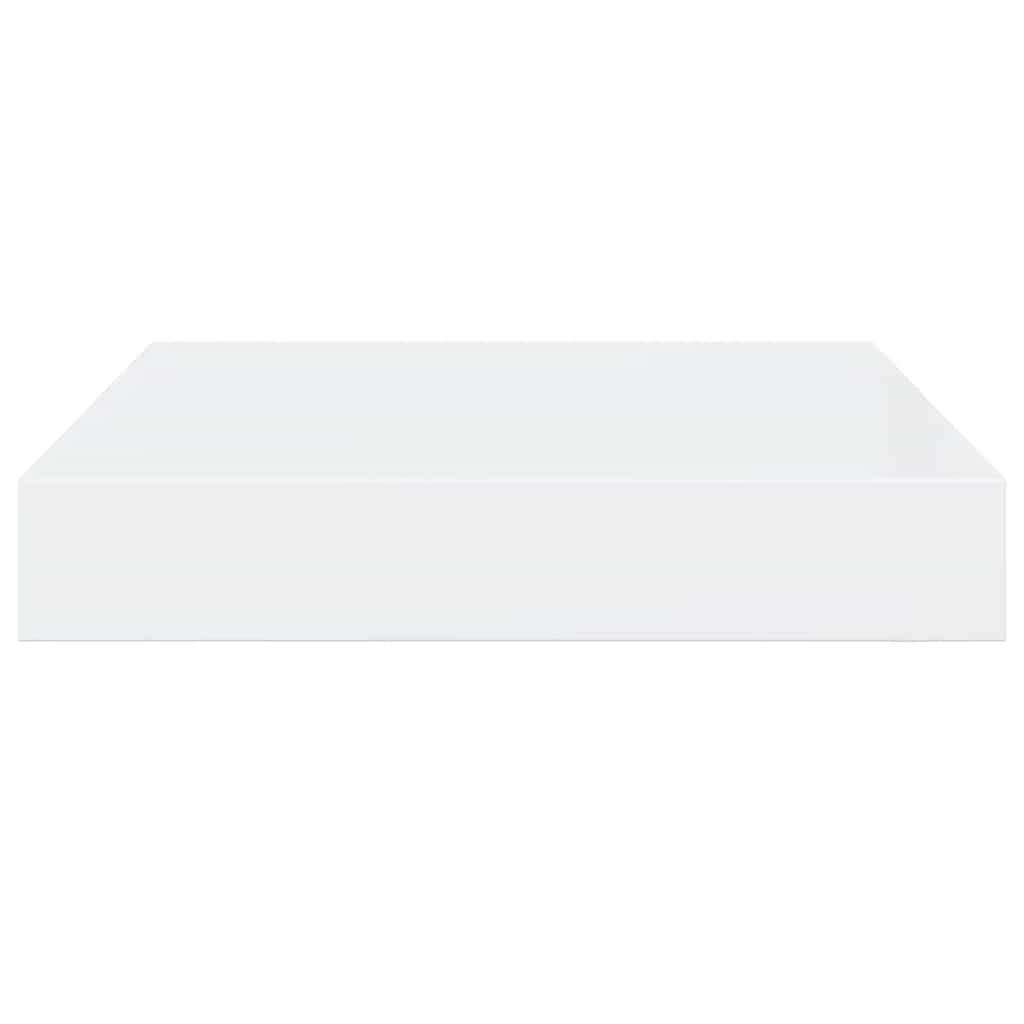 vidaXL Floating Wall Shelves 2 pcs High Gloss White 23x23.5x3.8 cm MDF