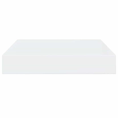 vidaXL Floating Wall Shelves 2 pcs High Gloss White 23x23.5x3.8 cm MDF