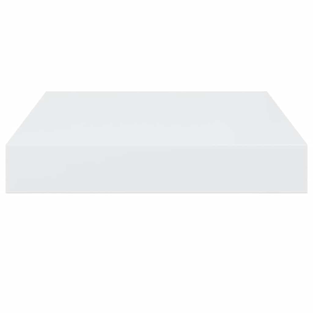 vidaXL Floating Wall Shelves 2 pcs High Gloss White 23x23.5x3.8 cm MDF