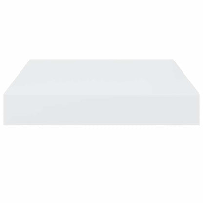 vidaXL Floating Wall Shelves 2 pcs High Gloss White 23x23.5x3.8 cm MDF