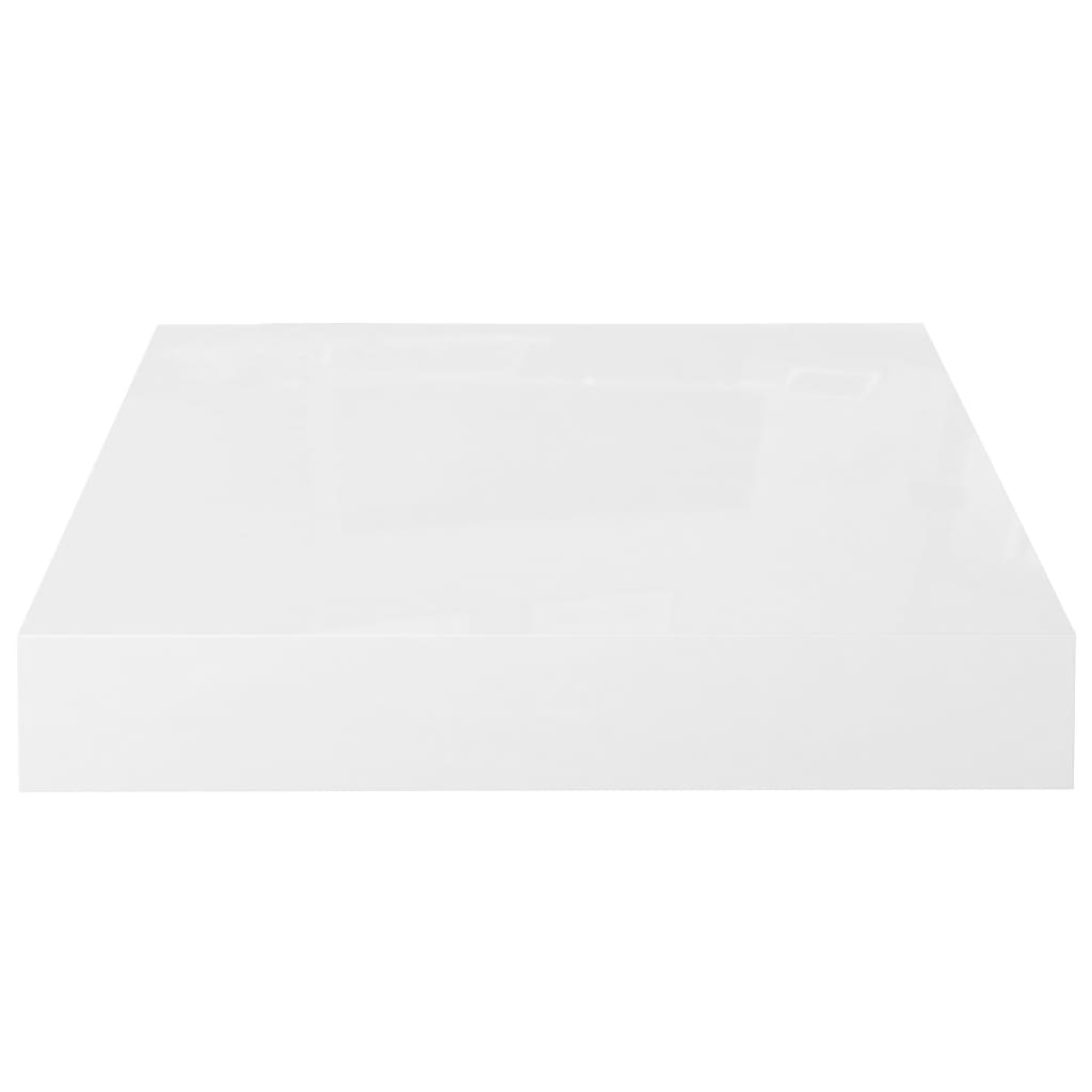 vidaXL Floating Wall Shelves 4 pcs High Gloss White 23x23.5x3.8 cm MDF