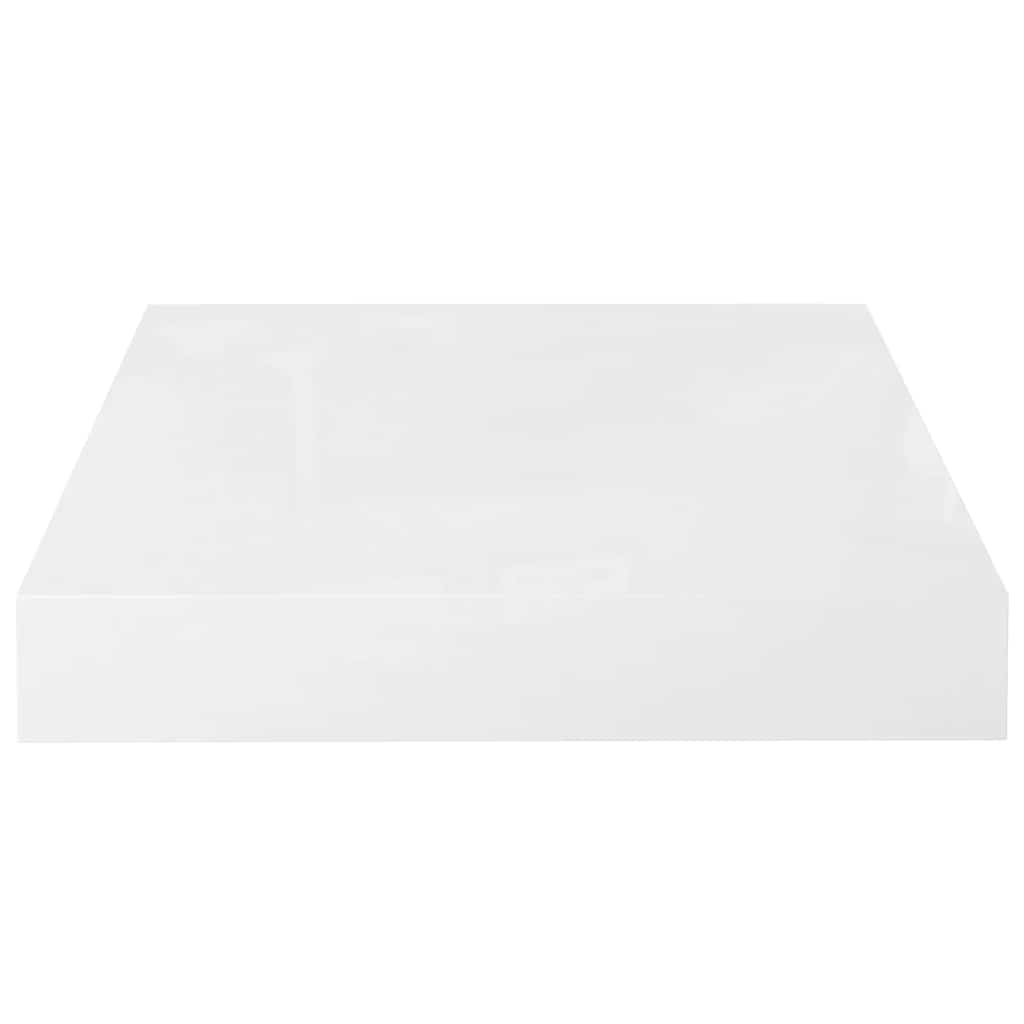 vidaXL Floating Wall Shelves 4 pcs High Gloss White 23x23.5x3.8 cm MDF